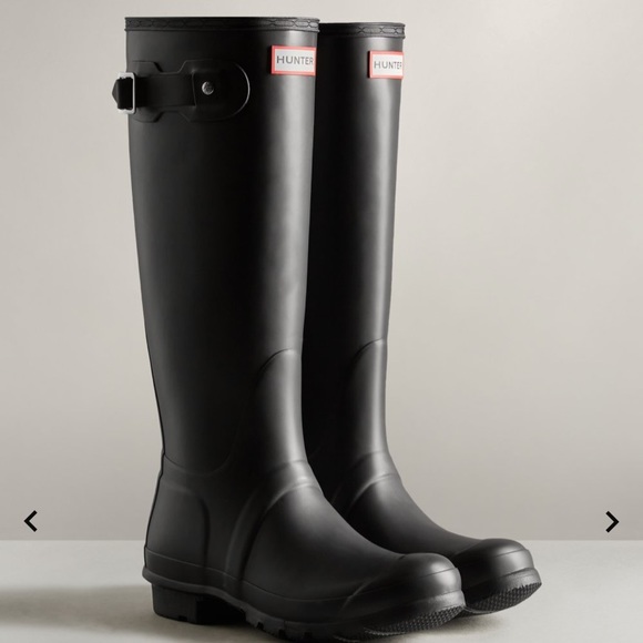 Hunter Shoes Hunter Original Tall Matte Black Rain Boot Women